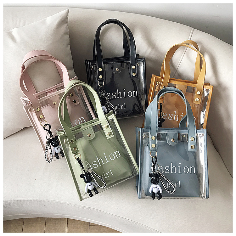 Women's Medium Pu Leather Solid Color Streetwear Ornament Magnetic Buckle Bag Sets display picture 6