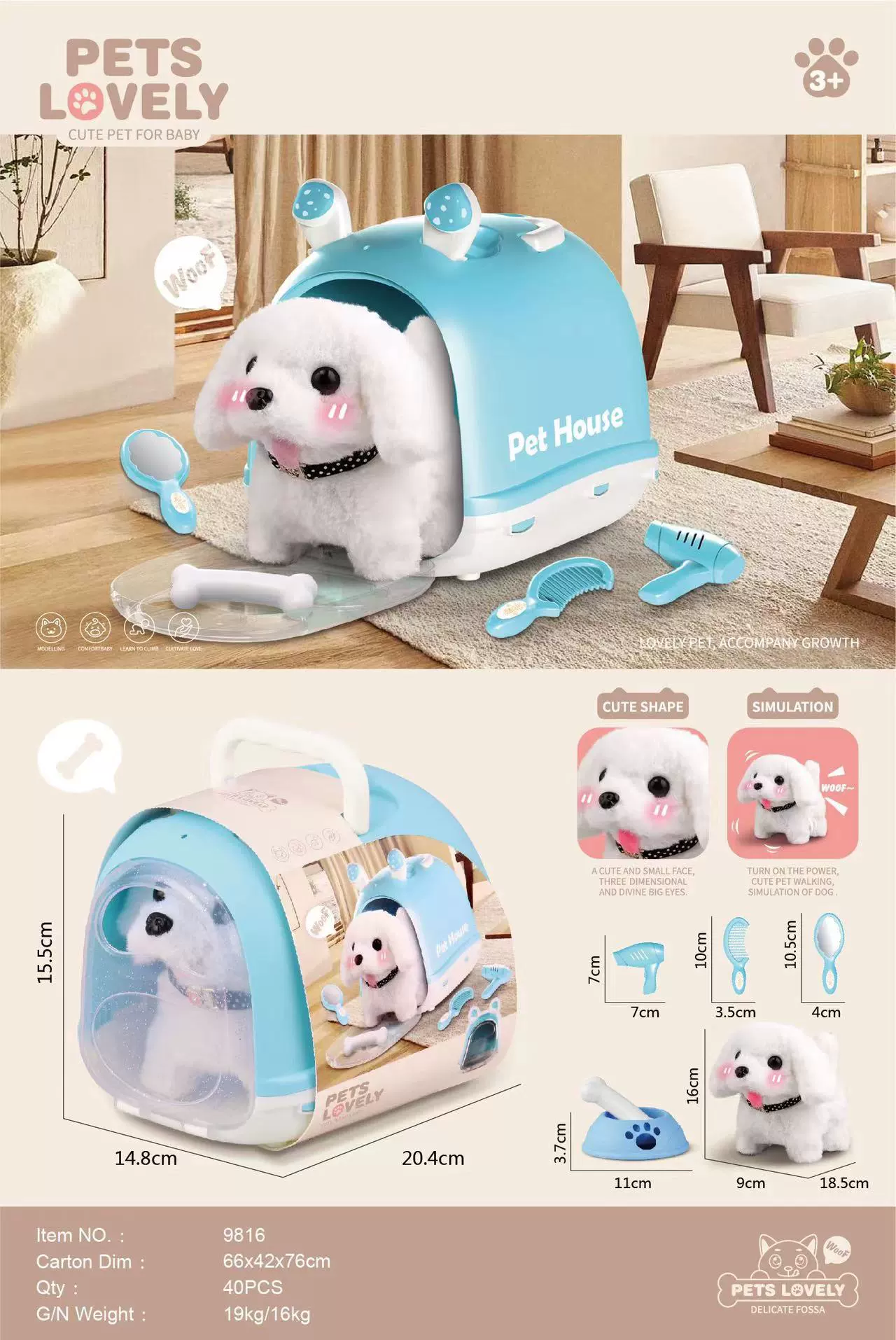 Electric realistic plush rabbit, videogame, gift box, toy