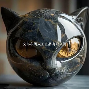 �羳��ƷLuxury black cat figurine ��؈ʯ���֬��ˇƷ�b[��