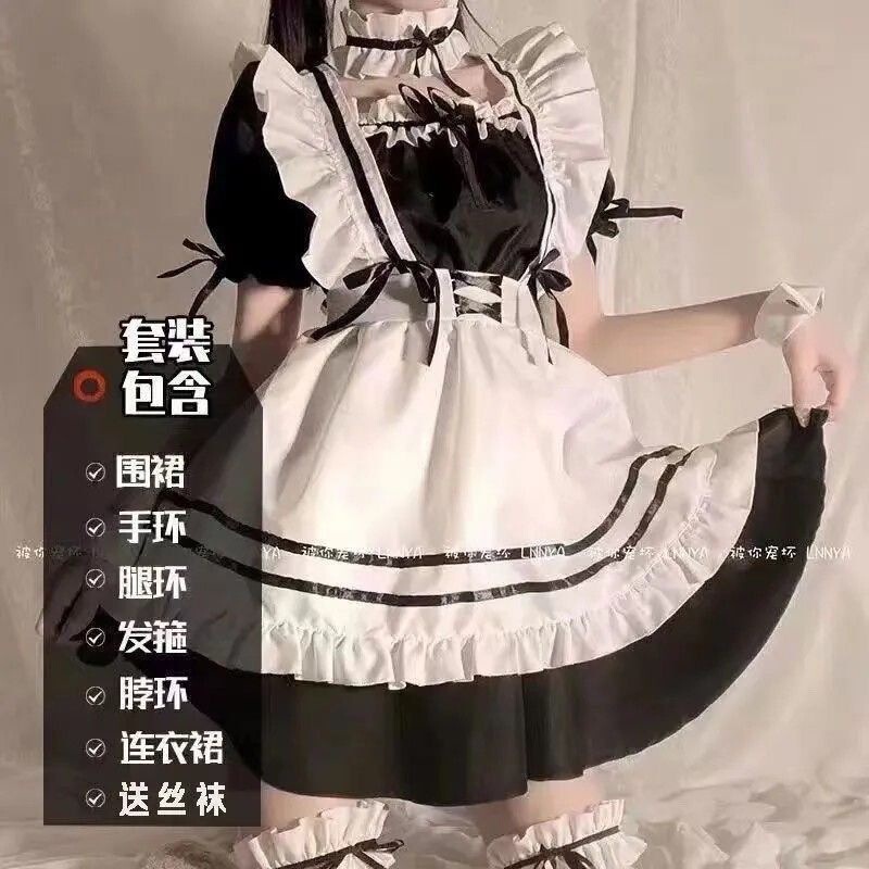 Japanese-Style Maid Cosplay Cute Student Dress Lolita Outfit Anime Plus-Size Clothing for Daily Wear Japanese-Style Maid Cosplay Cute Student Dress Lolita Outfit Anime Plus-Size Clothing for Daily Wear