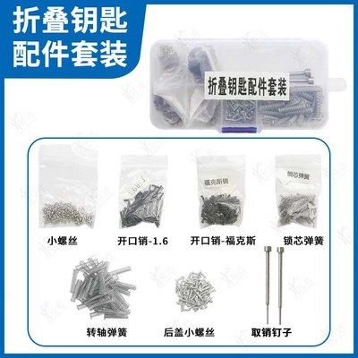 Car Remote Control Screws, Spring Shaft, Pin Removal, Car Labels, Lock Cylinder Spring Remote Control Accessories Set (Avtomobil qapı kilidi silindrləri) - ykpj215-remote-control-accessories-completeunlabeled-model