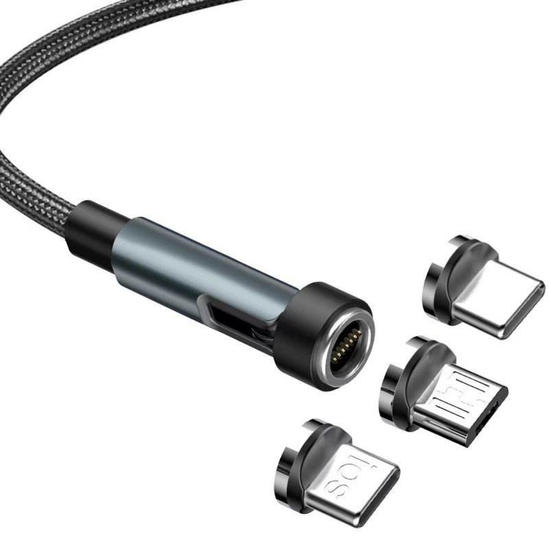 Magnetic data cable super fast charging Typec charging cable strong magnetic three -in -one elbow 540 rotation data cable