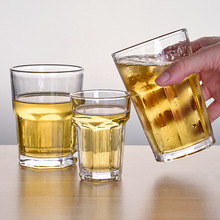 酒吧KTV透明八角杯子柯林啤酒杯加厚水果茶杯柠檬冷饮果汁玻璃杯