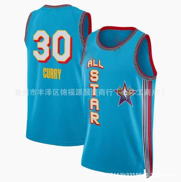 Футболка/джерси 25-го сезона All-Star Curry James Durant VanyaMajokic Letter Harden Tatum