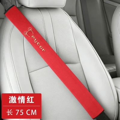 Scratched, Decorative and Cute Protective Covers — Seat belt shoulder pad - mickey-mouse-red-75cm-pair