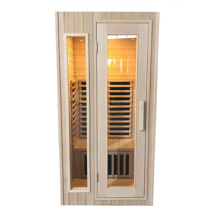 Sudor sala de vapor solo hogar sala de ondas de luz infrarroja placa de cristal de carbono calefacción hierro abeto seco sala de vapor infrarrojo lejano