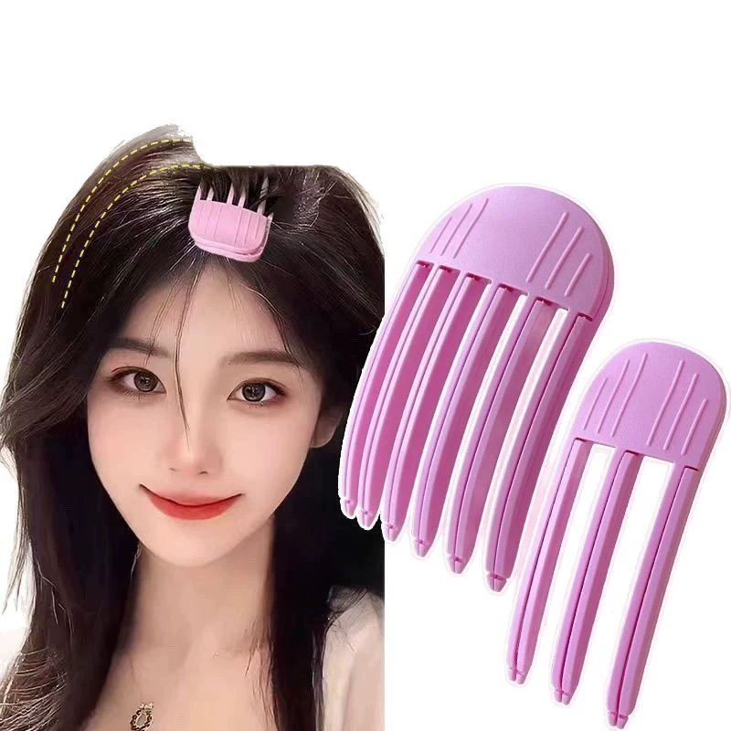 High skull top artifact wind plastic combed root -type cranial top bangs fluffy folding clip to save flat head lazy people without trace folding