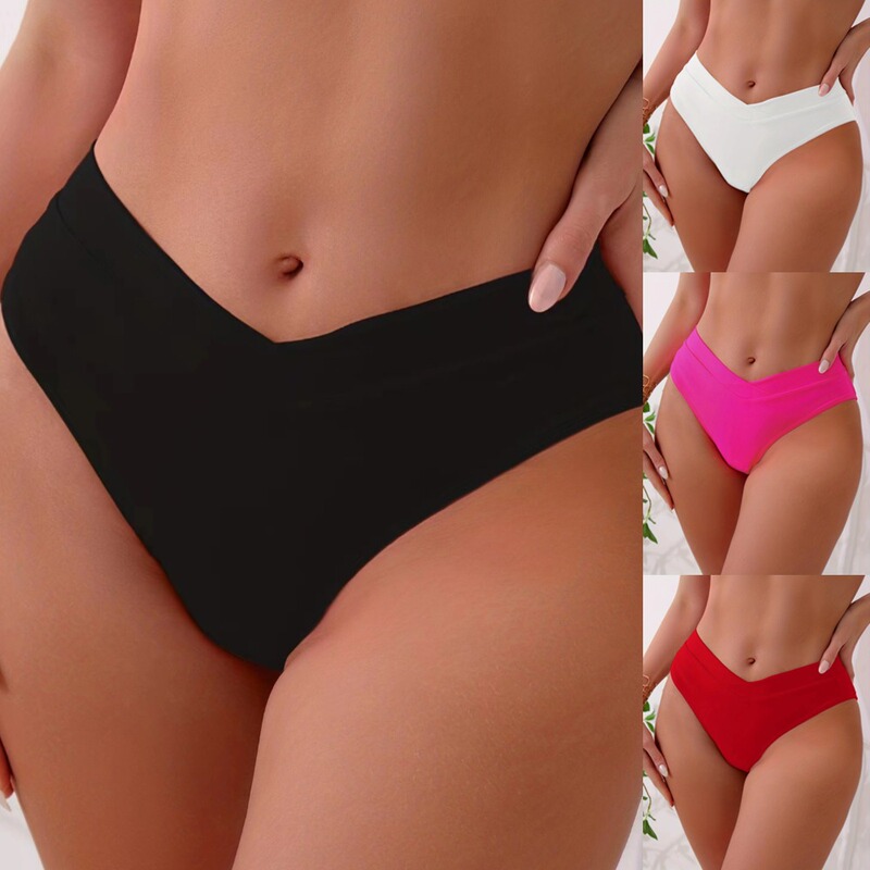 New Split Swimsuit Piece Sexy High Waist Swimming Trunks Solid Color High-end Sense Pure Desire Style Bikini Women's Cross-border Hot Sale