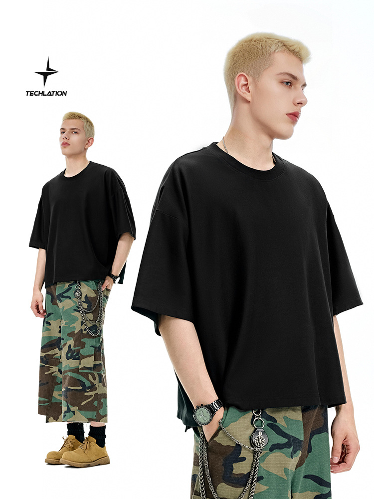 捷展メンズウェア | Boxy ミントTシャツ 2026春夏新作 6in1テクノロジー 冷感速乾 半袖 五分袖