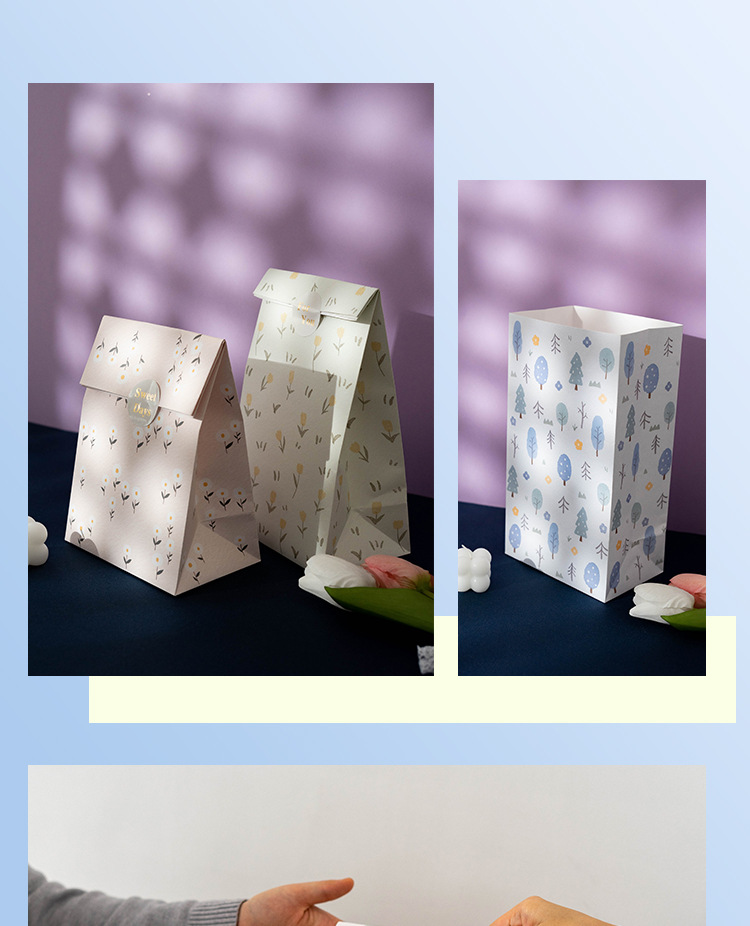 Artistic Flower Paper Special Occasion Gift Bags 1 Set display picture 2