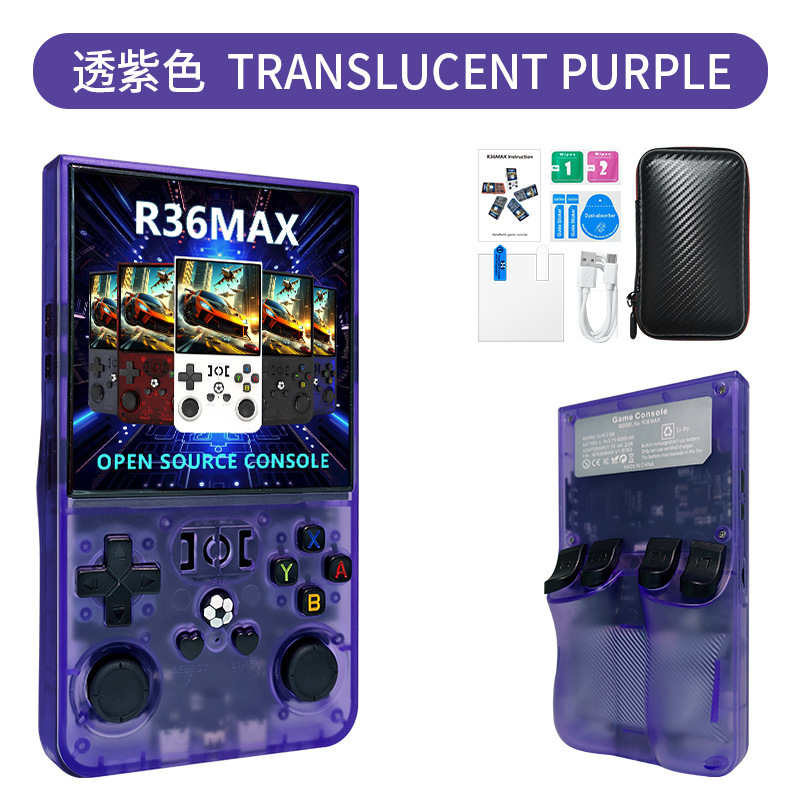 国境を越えた対外貿易スポット R36MAX ゲームコンソール オープンソース デュアル システム 4inch 大画面レトロ アーケード PSP ハンドヘルド コンソール|undefined