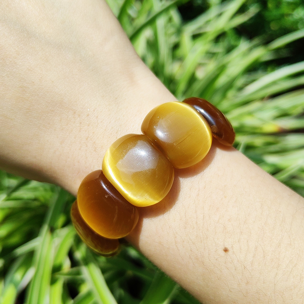 22*18mm 사이즈의 캣츠아이 옐로우 (22*18mm 사이즈의 캣츠아이 옐로우)