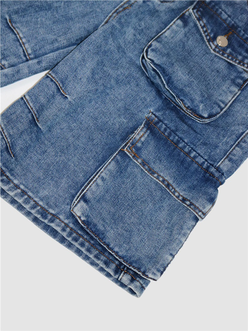 Women's Casual Straight Leg Jeans With Multiple Pockets - High Waist Washed Denim Pants For Streetwear & Daily Wear (Blue, S-Xxl)_ecoleips.com