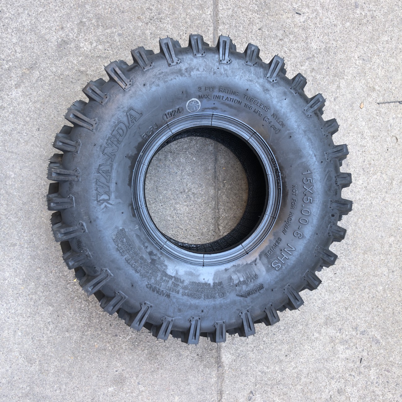 改装6寸雪地轮胎四轮沙滩车卡丁车扫雪机15X5.00-6寸加厚真空轮胎