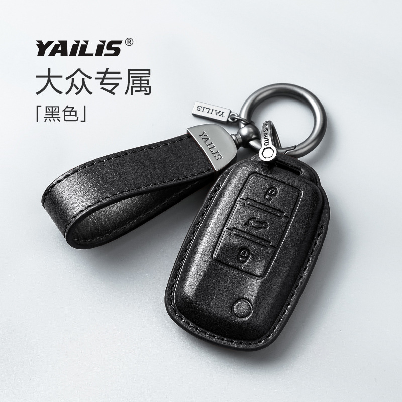 모든 것을 포함하는 [검은 calfskin + 손 로프 버클]]