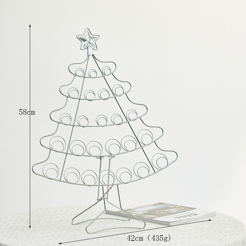50cm hierro forjado árbol de Navidad decoraciones decoración de Navidad escenario diseño props creativo DIY árbol de Navidad hecho a mano