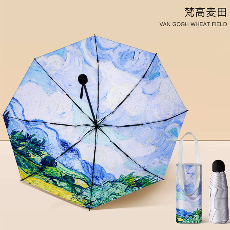 Oil Painting Ultra-Light Umbrella Pocket Umbrella Titanium Silver Sun Umbrella Sun Protection Umbrella Mini Sunshade Umbrella Uv Protection 50% off Small Silver Umbrella Oil Painting Ultra-Light Umbrella Pocket Umbrella Titanium Silver Sun Umbrella Sun Protection Umbrella Mini Sunshade Umbrella Uv Protection 50% off Small Silver Umbrella