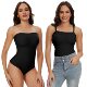 Amazon Cross-border Hot Seamless Belly Tinting Hip Bundle Wrap Chest High Waist Shaping Underwear T-shaped Jumpsuit for Women