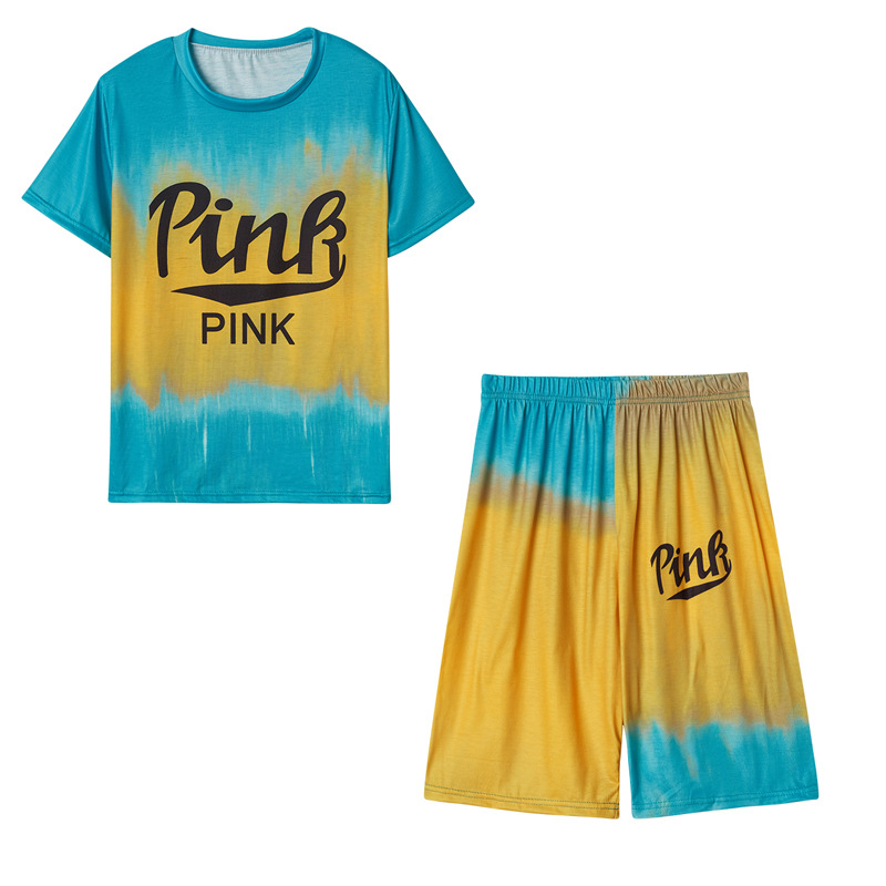 fashion wear gradient tie-dye sports two-piece set NSAXE58635