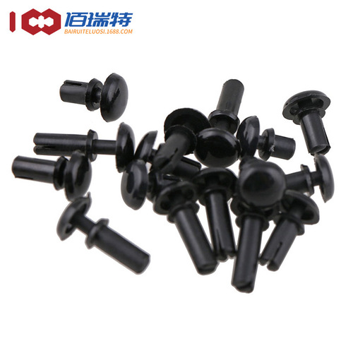 Colorful Nylon Rivets, Black and White Plastic Rivets, R-Shaped R-Shaped PC Board Rivets, Plastic Expandable Male and Female Rivets