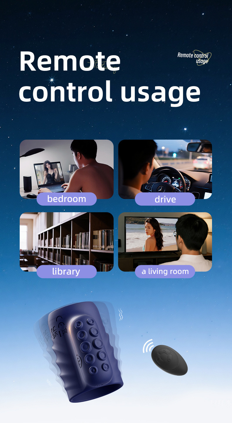 Yunman Remote-Control Vibrating Cock Ring, Silicone Penis Ring for Men — detail image 5