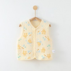 Y2201 Baby Infant Vest Spring and Autumn Pure Cotton Harness Jacket Newborn Backless Vest Children Infant Warm Back Vest