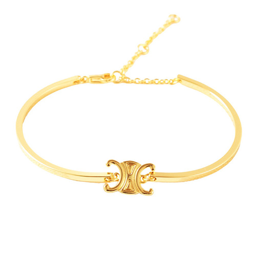 凯旋门手镯女年新品欧美ins小众设计法国轻奢金色手链手饰品