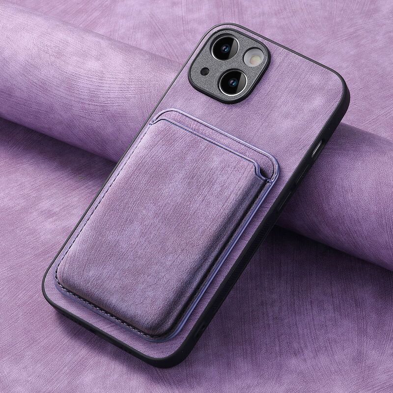iPhone17 磁気 Magsafe 携帯電話ケース無地細穴 Apple 16Pro カードホルダー磁気保護カバーに適しています。|undefined