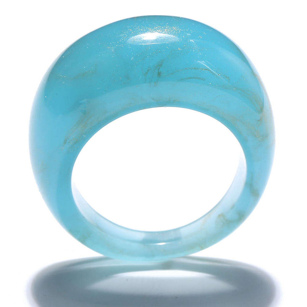 wholesale simple geometric rendering resin ring