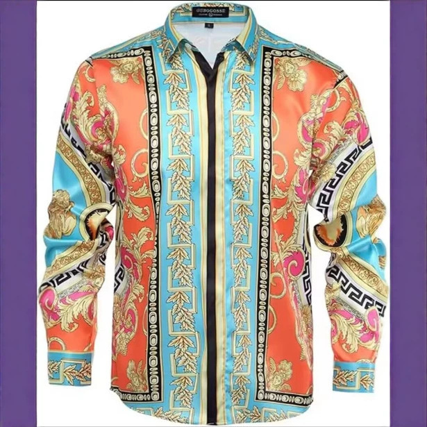 Men's European Baroque Pattern 3D Printed Shirt Long Sleeve Hawaiian Party Minimalist Men's Clothing Men's European Baroque Pattern 3D Printed Shirt Long Sleeve Hawaiian Party Minimalist Men's Clothing