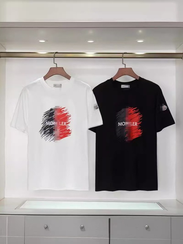 新しいヒップホップ植毛Monモンフルプリントクレア口ベルクロ半袖ユニセックスTシャツトップカップル着用|undefined