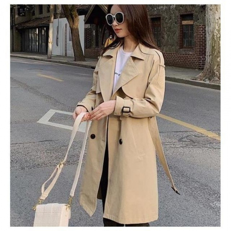 plus size Women's Coat Women's All-match New Korean Casual Popular Elegant Mid-length Coat 2024 Early Spring Coat