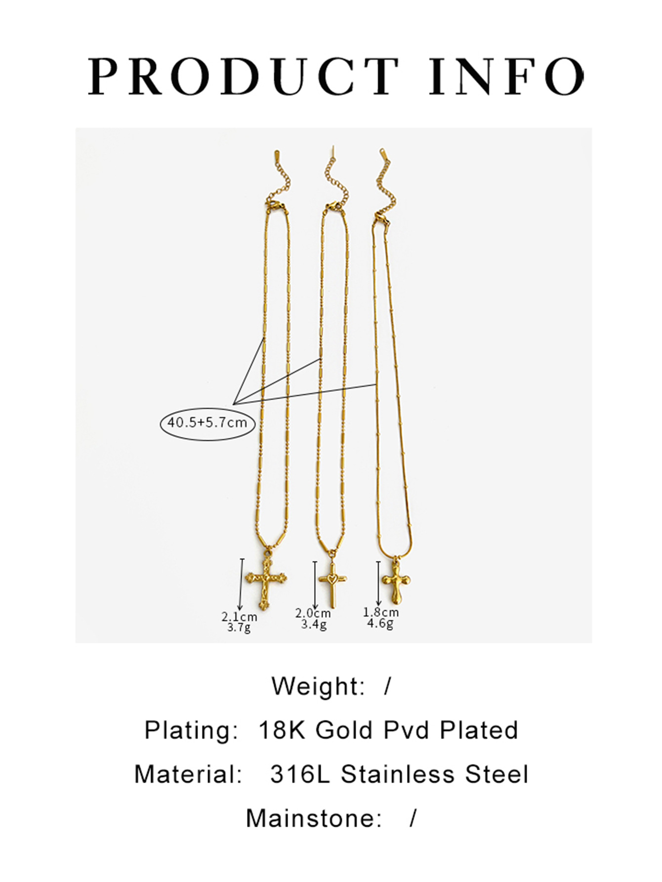 5g Weight Titanium Steel Pendant Material Pendant Necklace Classification Wholesale Jewelry Modern Style Classic Style Cross Titanium Steel Plating Pendant Necklace
