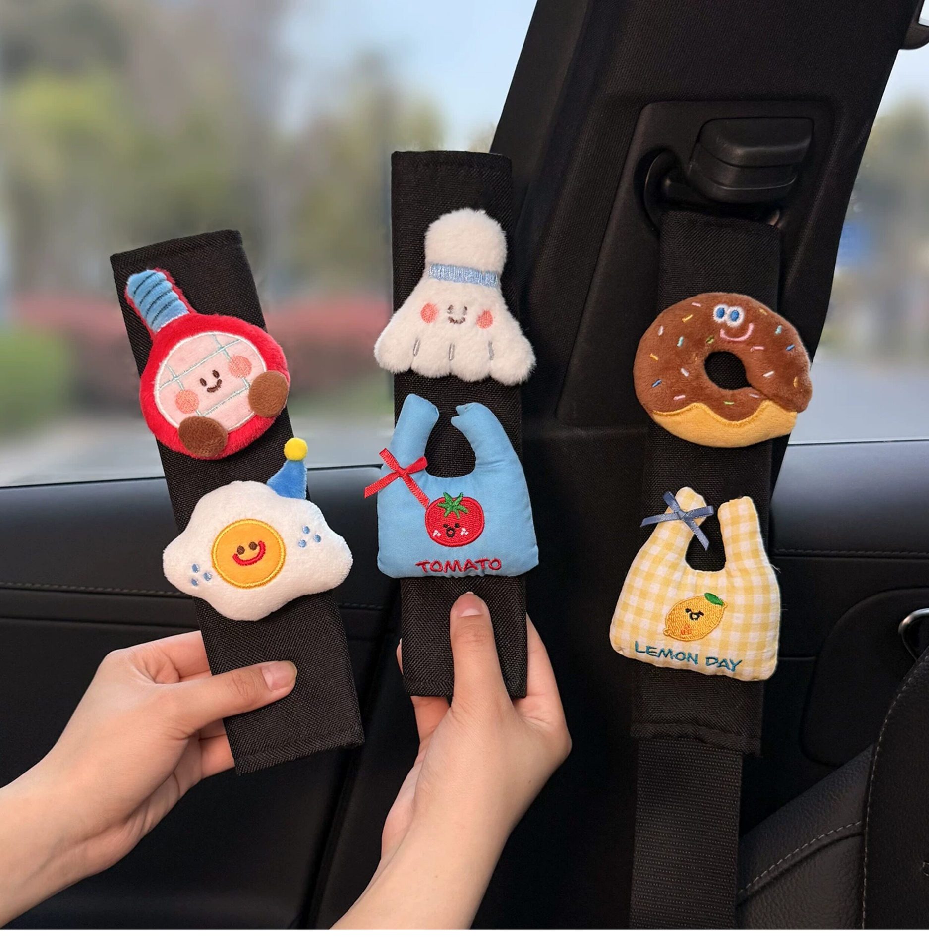 2026 New Car Seatbelt Shoulder Pads, Car Interior Seatbelt Decoration, Anti-Wear Clothing, Cute Couple Set