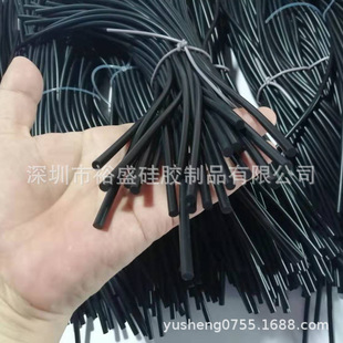 Black Silicone Round Strip, Diameter 4.0, Solid Waterproof Sealing Strip with Elasticity, Can Be Cut and Processed with Oil Spraying and Bonding