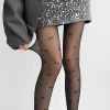 Black tights with bow