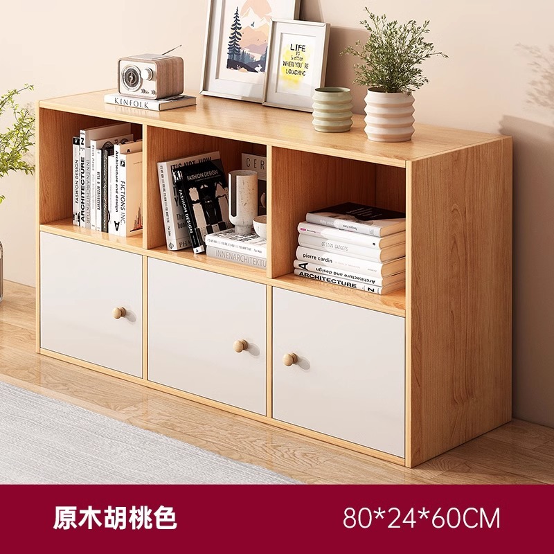 Estante de libro simple estante de piso sala de estar armario combinado armario de casa armario de almacenamiento armario de dormitorio armario bajo librería