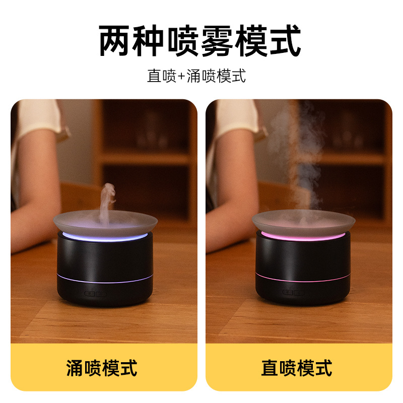 Humidificador y difusor de aroma USB para escritorio y hogar, niebla de chorro, luz colorida, creativo, transfronterizo