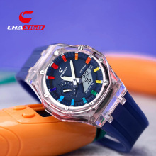 瑞士品牌CHAXIGO学生电子手表青少年个性夏令时手表腕表男士手表