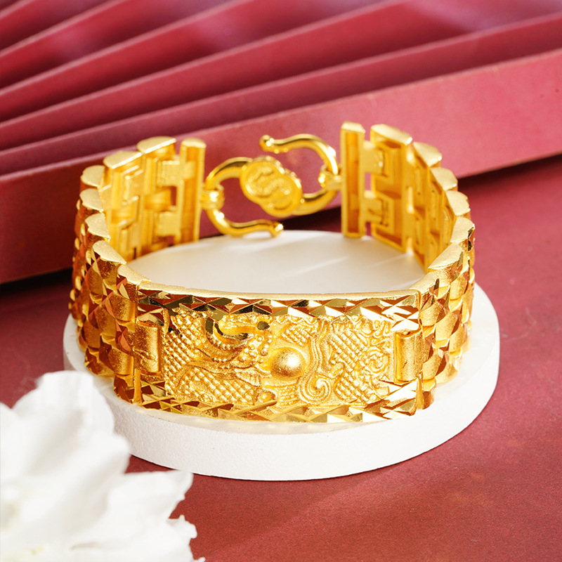 Vietnam Sha Jin Zodiac Long Xiang Yun pulsera fijación de estilo chino joyería accesorios joyería no se desvanecen por mayor