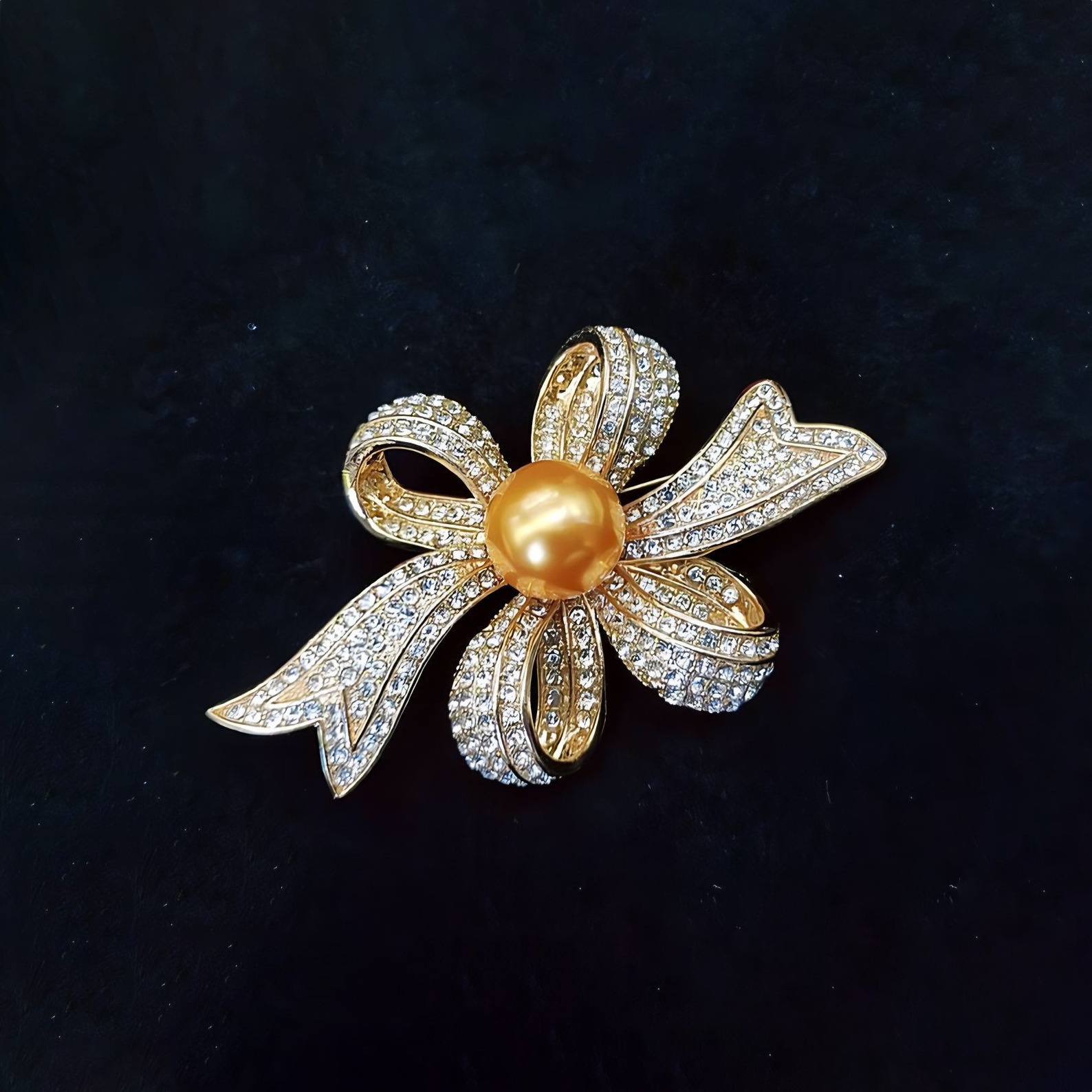 Busur ganda emas (6,1x3,6cm)