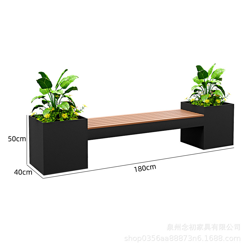 戸外鉄芸花箱組合せ販売部商店街は緑化花壇カフェ街のステンレス花溝を遮断している