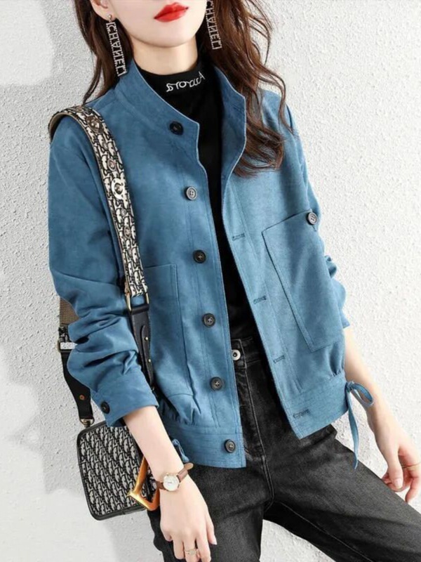 Brand Clearance Outlet Store Leftover Stock Workwear Short Jacket Women's Autumn and Winter Fashion Stand Collar Casual Jacket Top