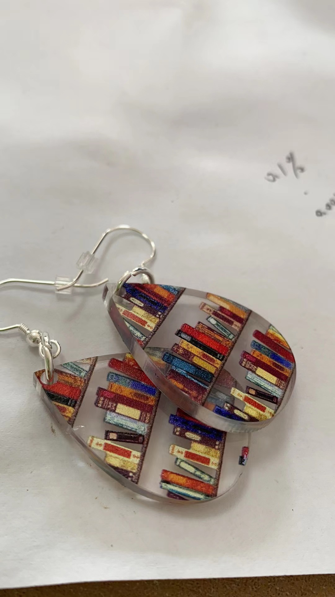 Gota de agua 4mm gancho de plata