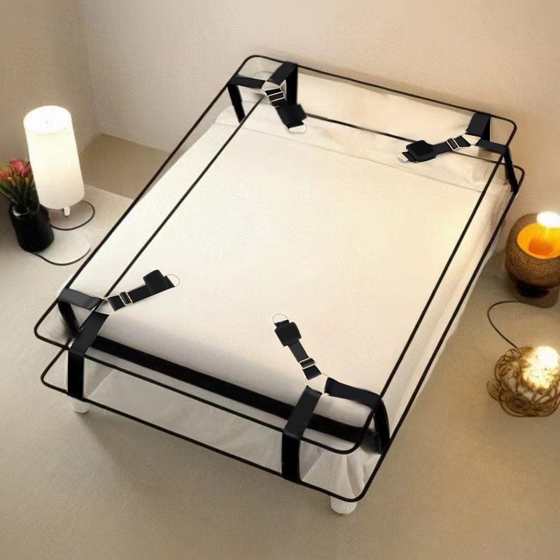 Multi-Use Bondage Bed Restraints with Detachable Triangular Straps for Couples — detail image 3