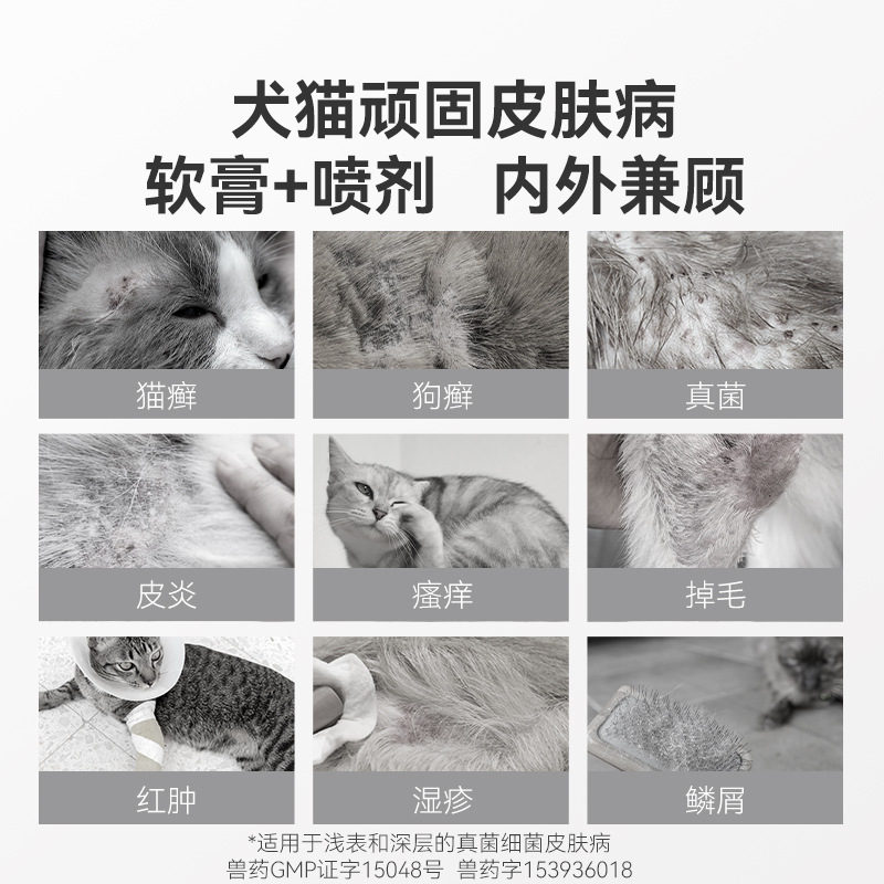 Ungüento para la piel de Pet TEDA, piel de perro, antipicazón, hongos de gato, además de ácaros, ungüento, dermatitis de tiña felina, uso externo