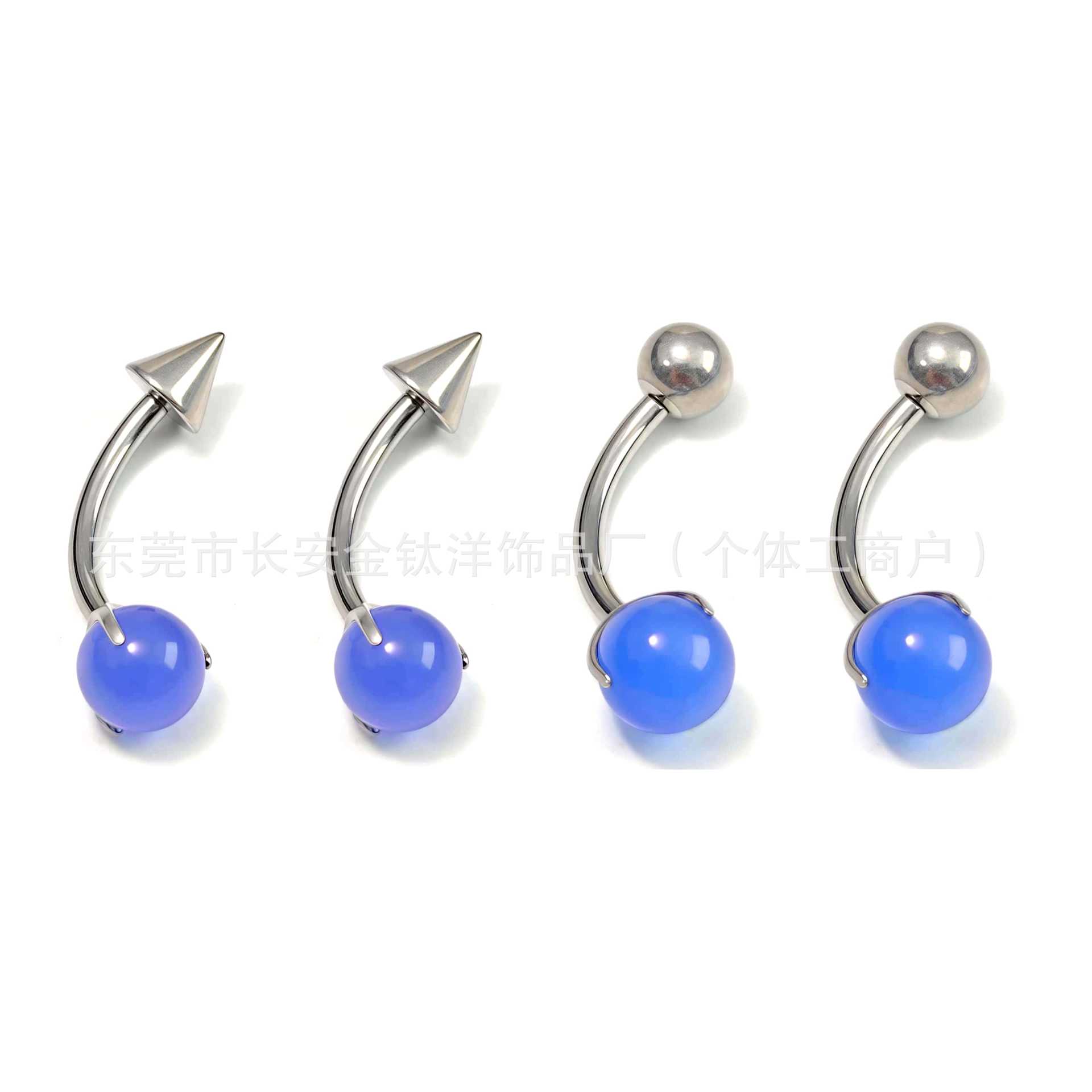 Pointed titanium steel lip stud product view