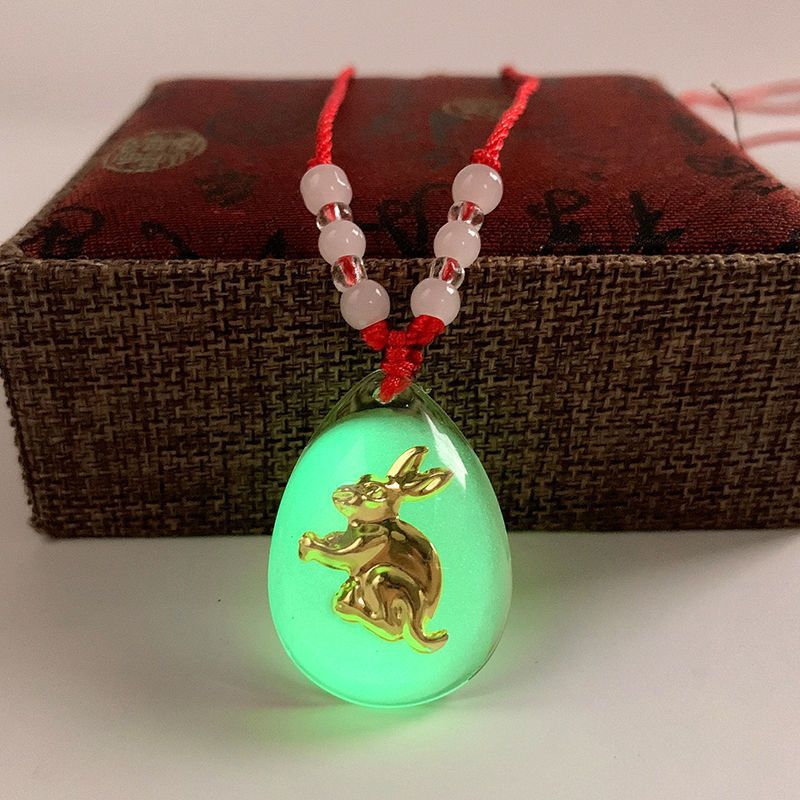 Luminous crystal zodiac [rabbit] red rope