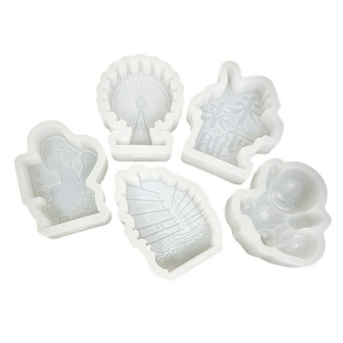 Cultural and creative ice cream mold food grade silicone city scenic spot creative text ice cream popsicle popsicle ice cream grinding tool