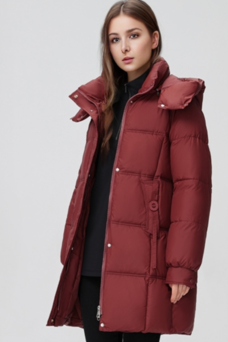 Abbigliamento da donna Giacca calda giacca di cotone per donna di media lunghezza 2024 nuova giacca invernale con cappuccio di alta qualità e ampia_voghion.com